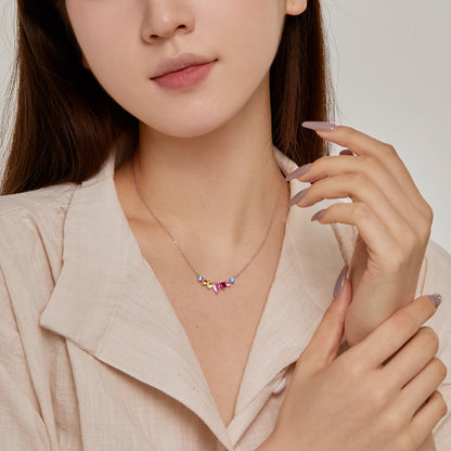 [Perla Lux]Dainty Colorful Heart Necklace