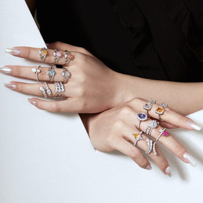 [Perla Lux]Unique Vivid Snake Shape Daily Ring