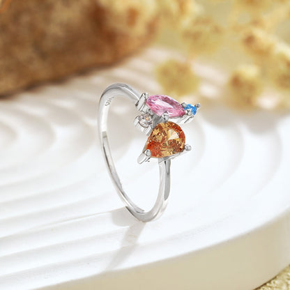 [Perla Lux]Radiant Colorful Multi Cut Daily Ring