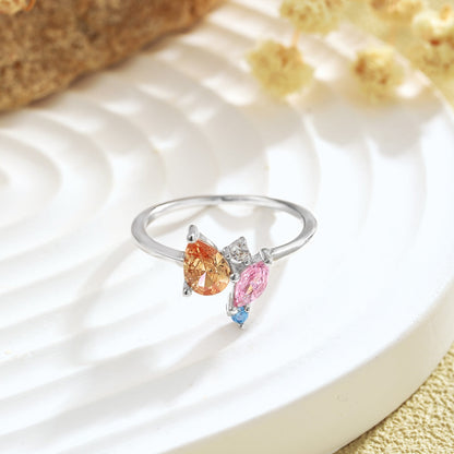 [Perla Lux]Radiant Colorful Multi Cut Daily Ring