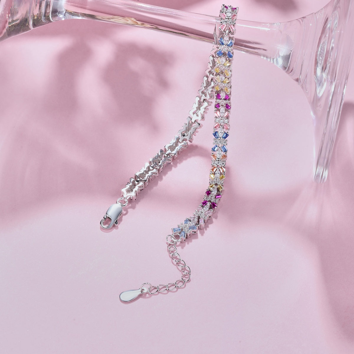 [Perla Lux]Radiant Colorful Emerald Cut Party Bracelet