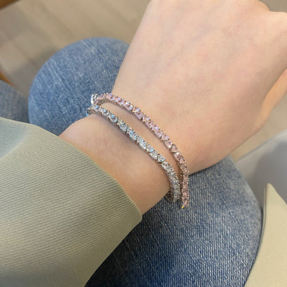 [Perla Lux]Dazzling Romantic Heart Shape Lover Bracelet