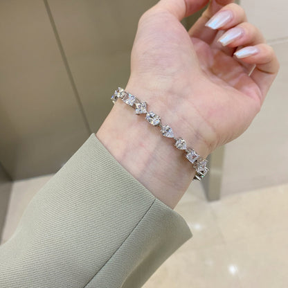 [Perla Lux]Unique Exquisite Multi Cut Daily Bracelet
