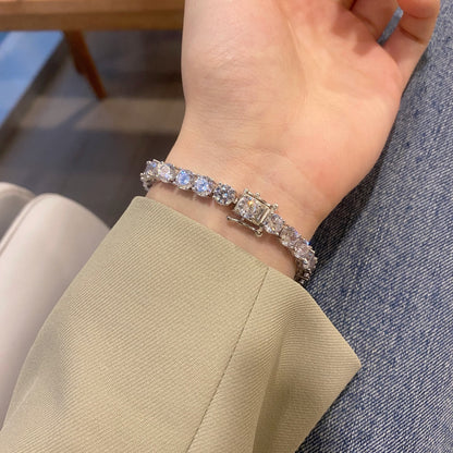 [Perla Lux]0.75 Carat Dazzling Round Cut Wedding Bracelet