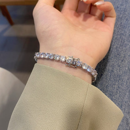 [Perla Lux]Ornate Sparkling Round Cut Wedding Bracelet