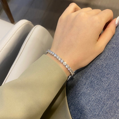 [Perla Lux]Ornate Sparkling Round Cut Wedding Bracelet