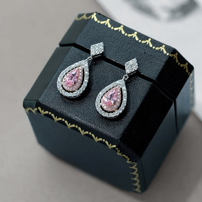 [Perla Lux]Ornate Delicate Water Drop Shape Banquet Earrings