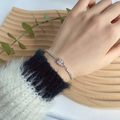 [Perla Lux]Dazzling Unique Multi Shape Lover Bracelet
