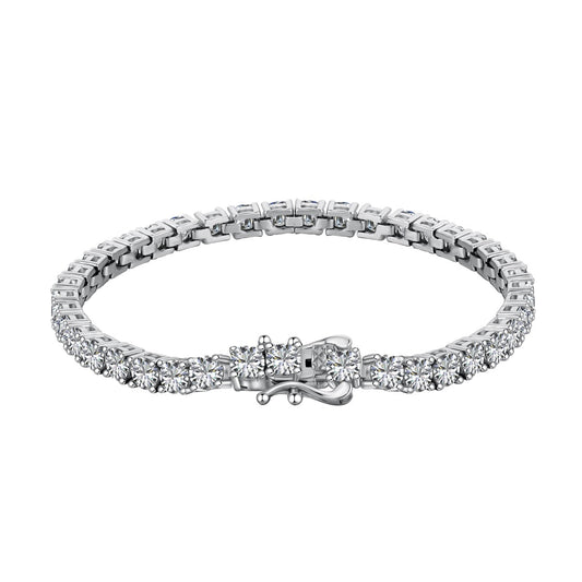 [Perla Lux]Luxurious Ornate Round Cut Tennis Bracelet