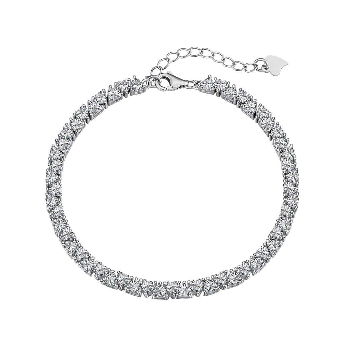[Perla Lux]Dazzling Romantic Heart Shape Lover Bracelet