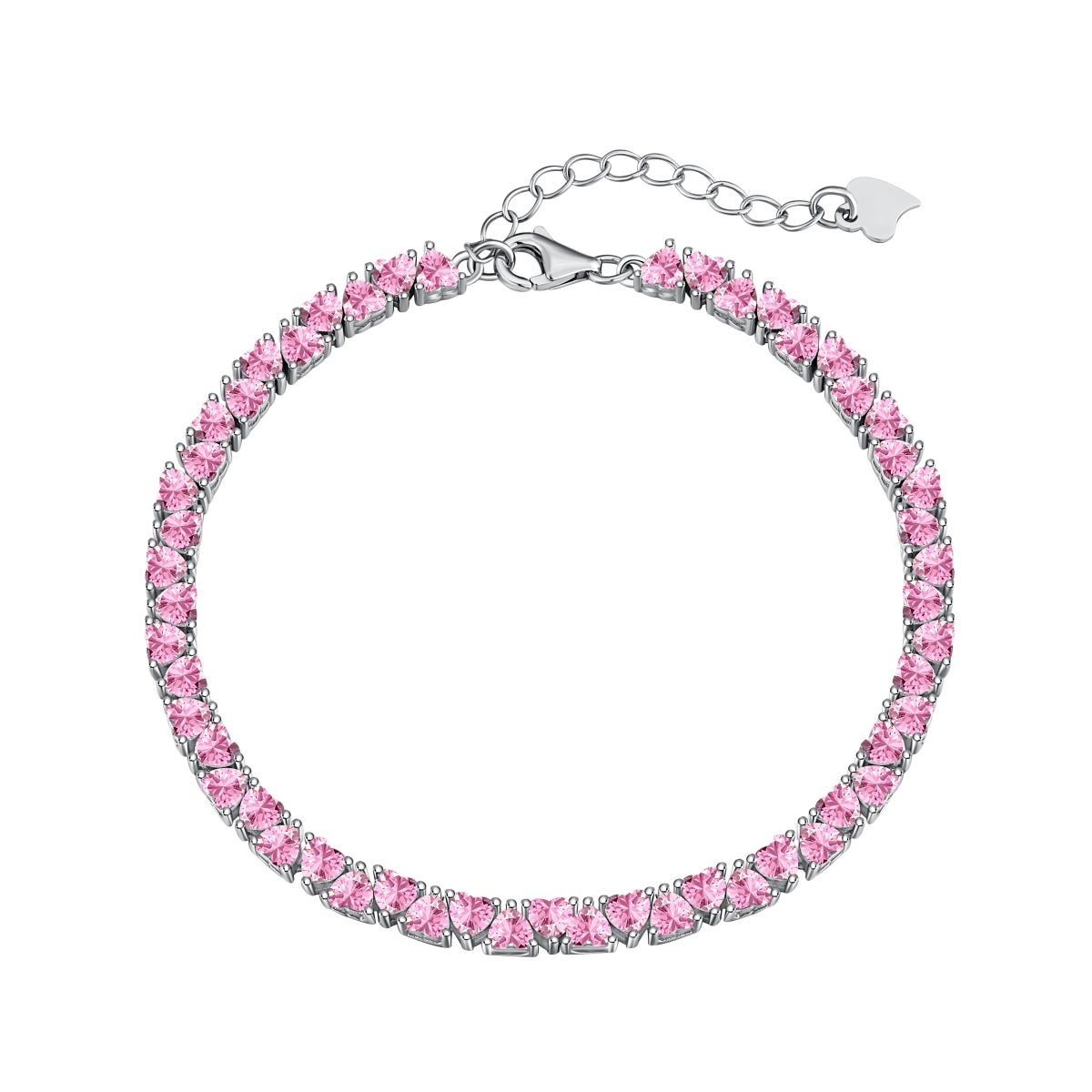 [Perla Lux]Dazzling Romantic Heart Shape Lover Bracelet