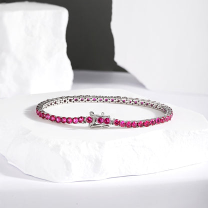 [Perla Lux]Radiant Colorful Round Cut Party Bracelet