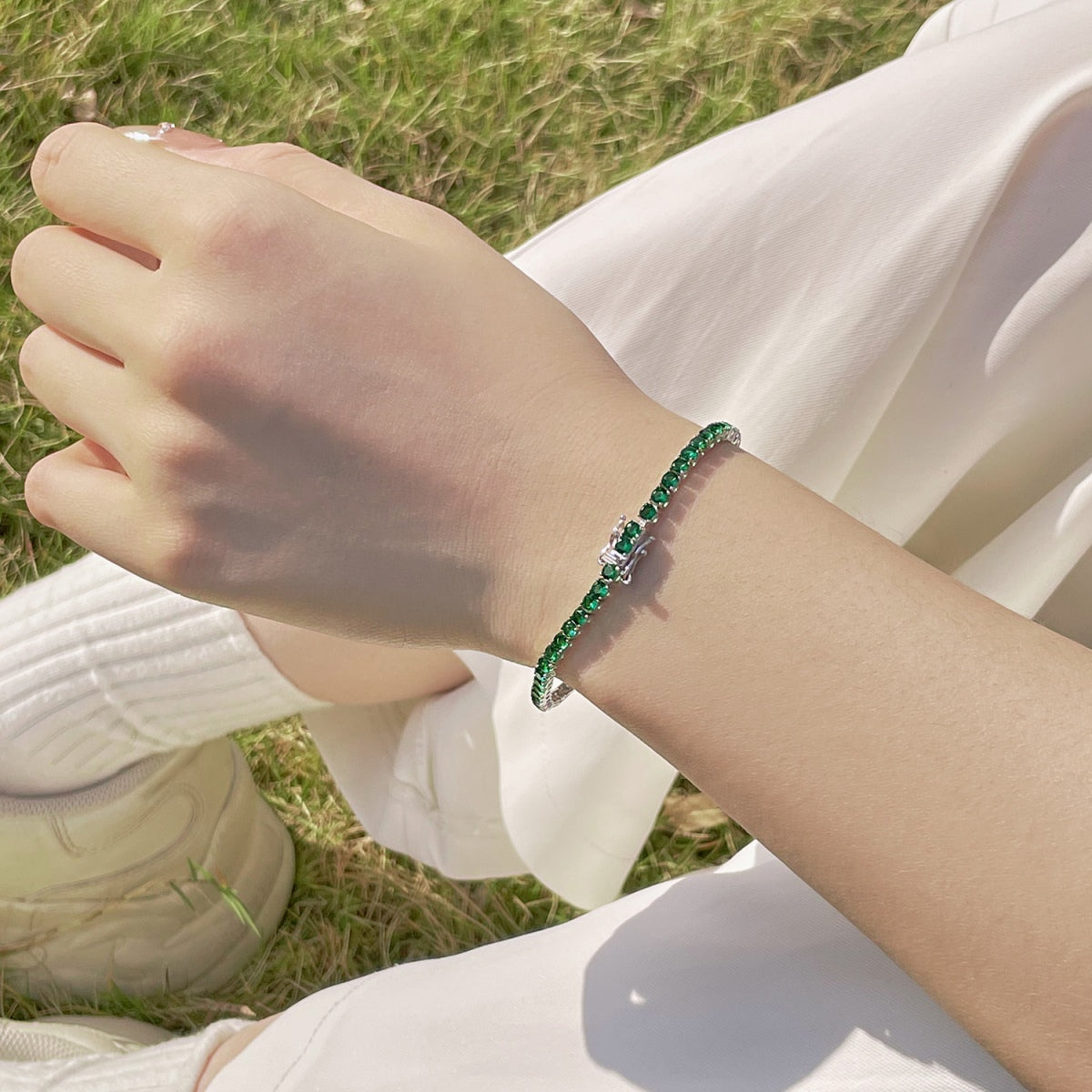 [Perla Lux]Radiant Colorful Round Cut Party Bracelet