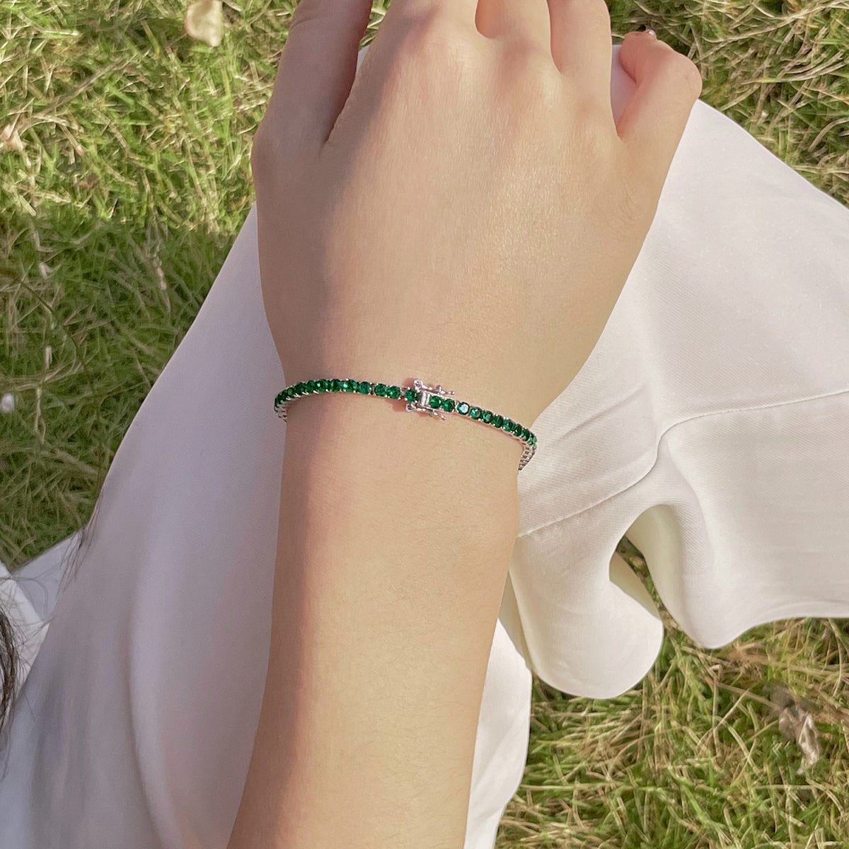 [Perla Lux]Radiant Colorful Round Cut Party Bracelet