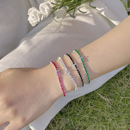[Perla Lux]Radiant Colorful Round Cut Party Bracelet