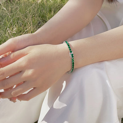[Perla Lux]Radiant Colorful Round Cut Party Bracelet