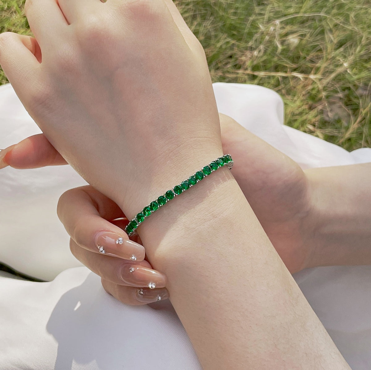 [Perla Lux]Radiant Colorful Round Cut Party Bracelet
