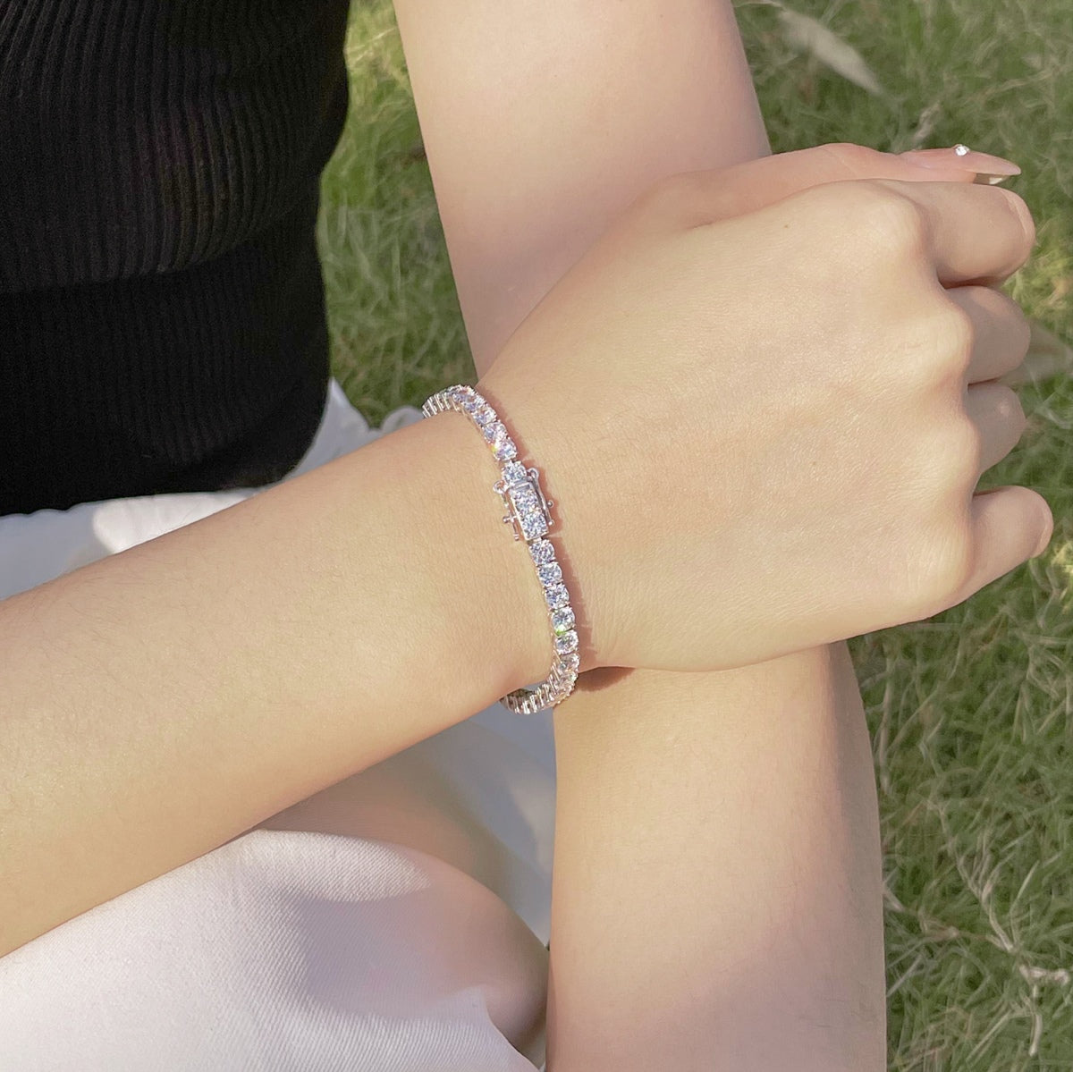 [Perla Lux]Radiant Colorful Round Cut Party Bracelet