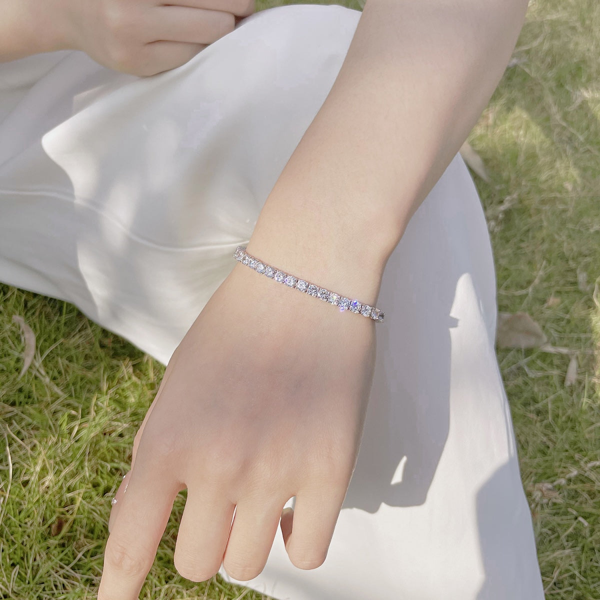 [Perla Lux]Radiant Colorful Round Cut Party Bracelet