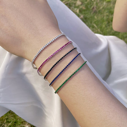[Perla Lux]Radiant Colorful Round Cut Party Bracelet