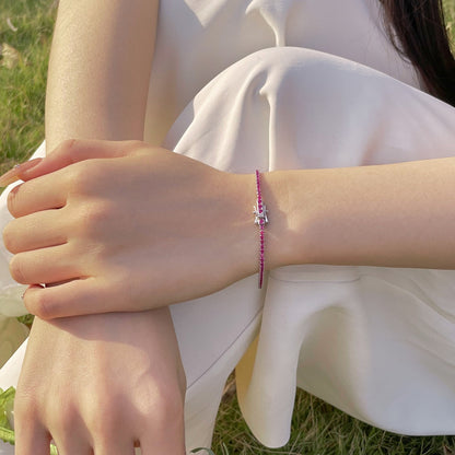 [Perla Lux]Radiant Colorful Round Cut Party Bracelet