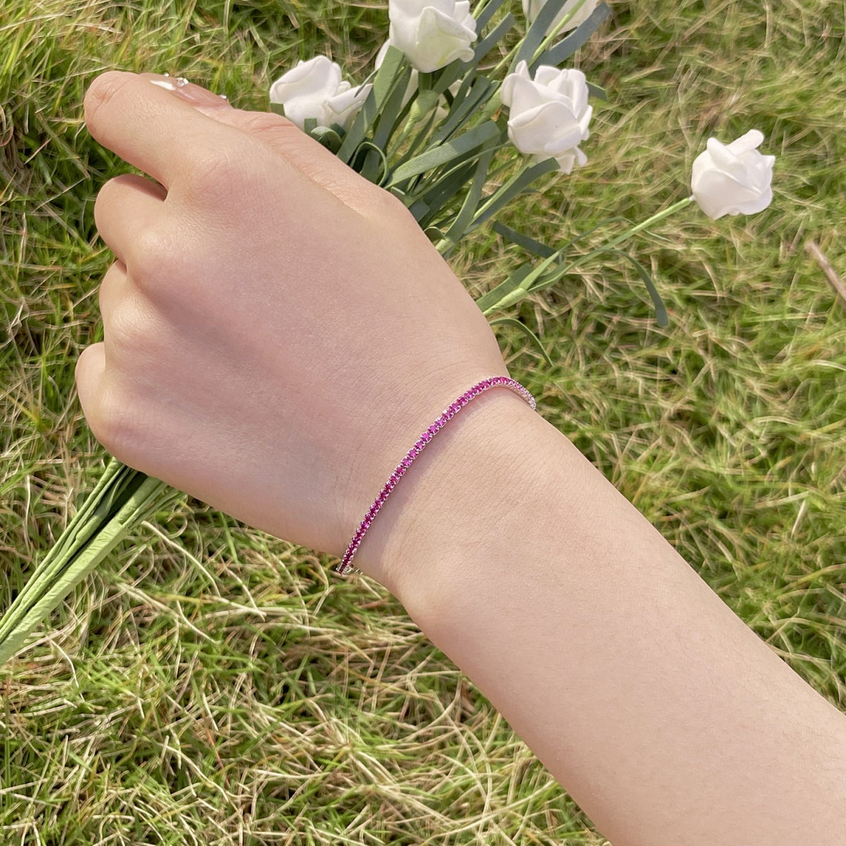 [Perla Lux]Radiant Colorful Round Cut Party Bracelet