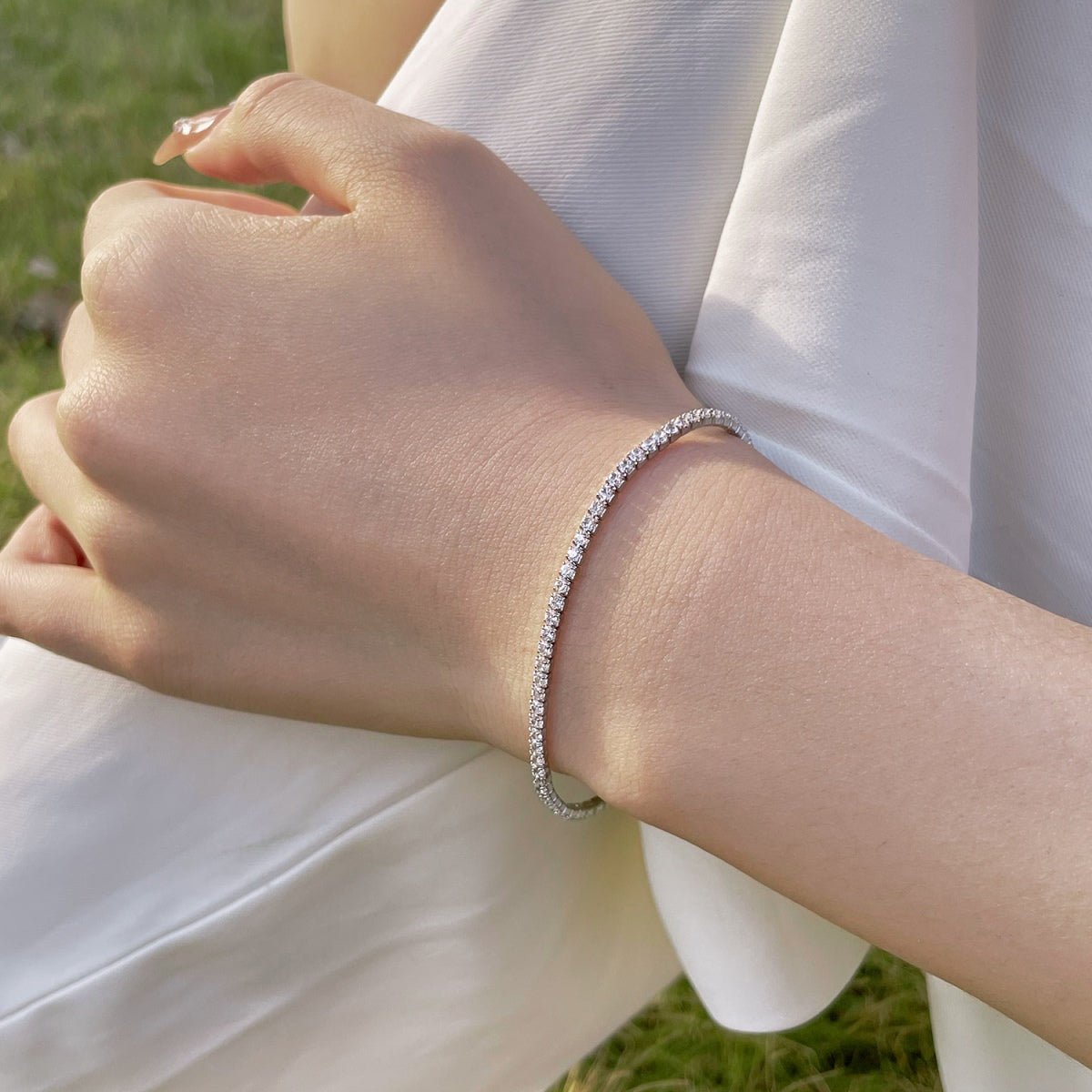 [Perla Lux]Radiant Colorful Round Cut Party Bracelet