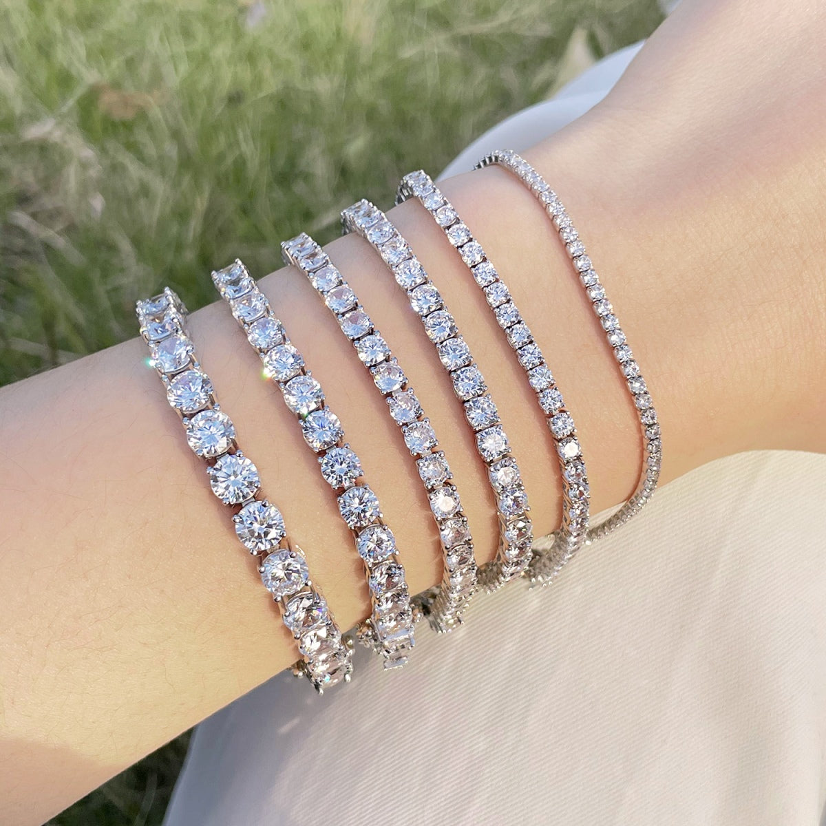 [Perla Lux]Luxurious Ornate Round Cut Tennis Bracelet