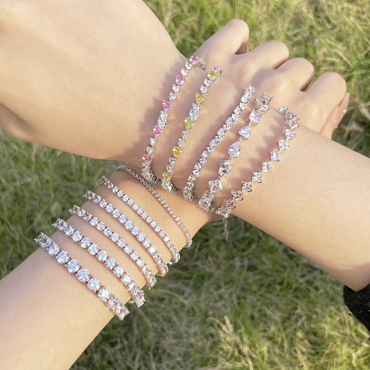 [Perla Lux]Unique Exquisite Multi Cut Daily Bracelet