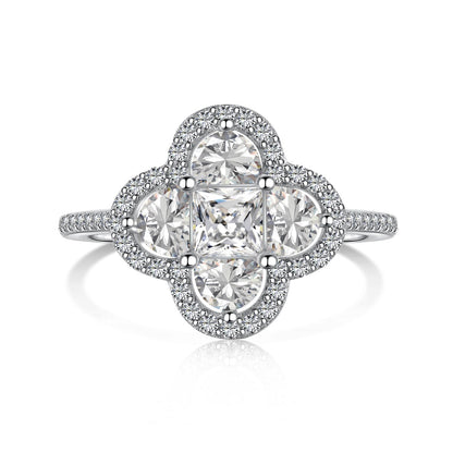 [Perla Lux]Luxurious Eternity Flower Shape Banquet Ring