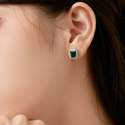 [Perla Lux]Luxurious Dainty Emerald Cut Banquet Earrings