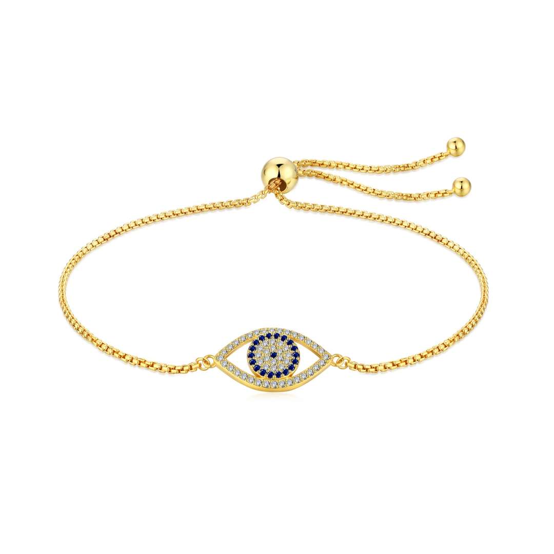 [Perla Lux]Dazzling Eye Shape Necklace