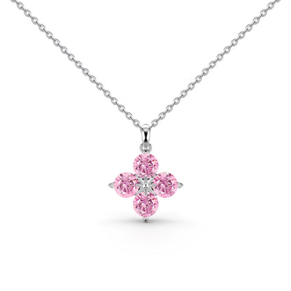 [Perla Lux]Four-Leaf Clover And Eight-Pointed Star Necklace