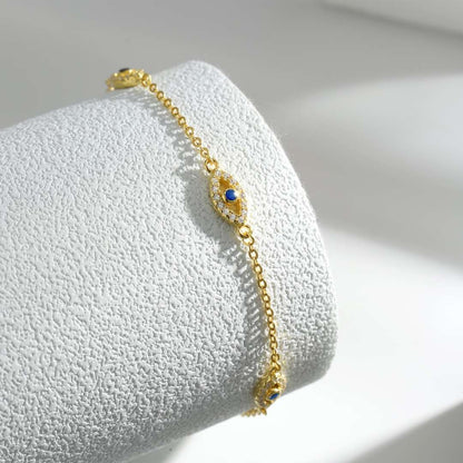 [Perla Lux]Evil Eye Shape Pendent Necklace