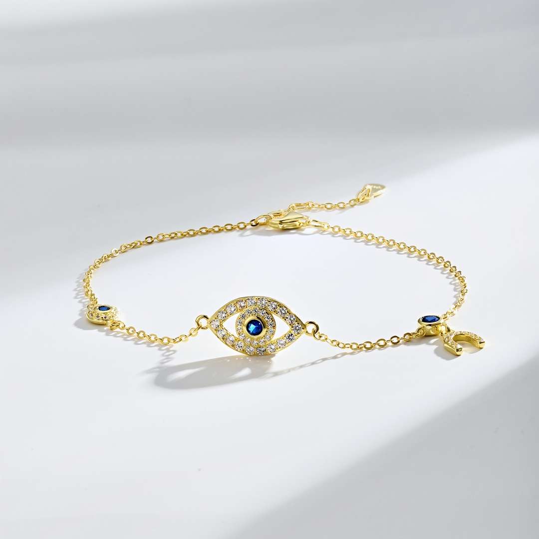 [Perla Lux]Dainty Eye Shape Necklace