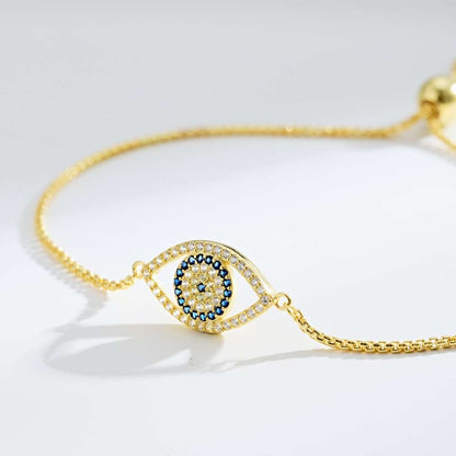[Perla Lux]Dazzling Eye Shape Necklace