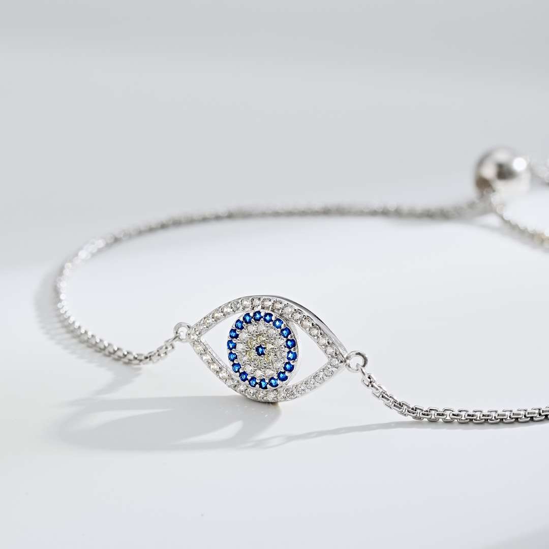[Perla Lux]Dazzling Eye Shape Necklace