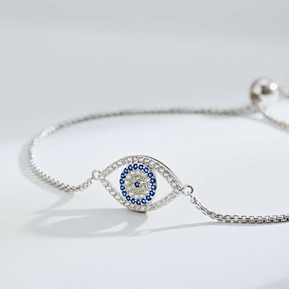 [Perla Lux]Dazzling Eye Shape Necklace