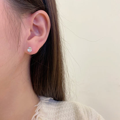 [Perla Lux]Oval Classic Dignified Elegant Earrings