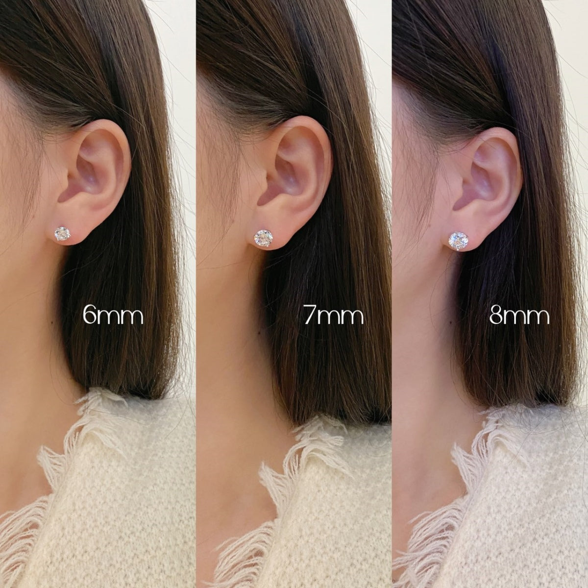 [Perla Lux]Dainty Round Shape Earrings