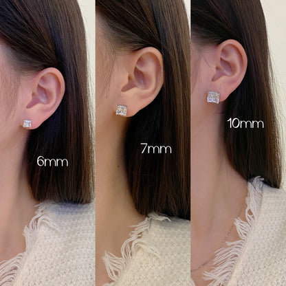 [Perla Lux]Delicate Square Shape Earrings