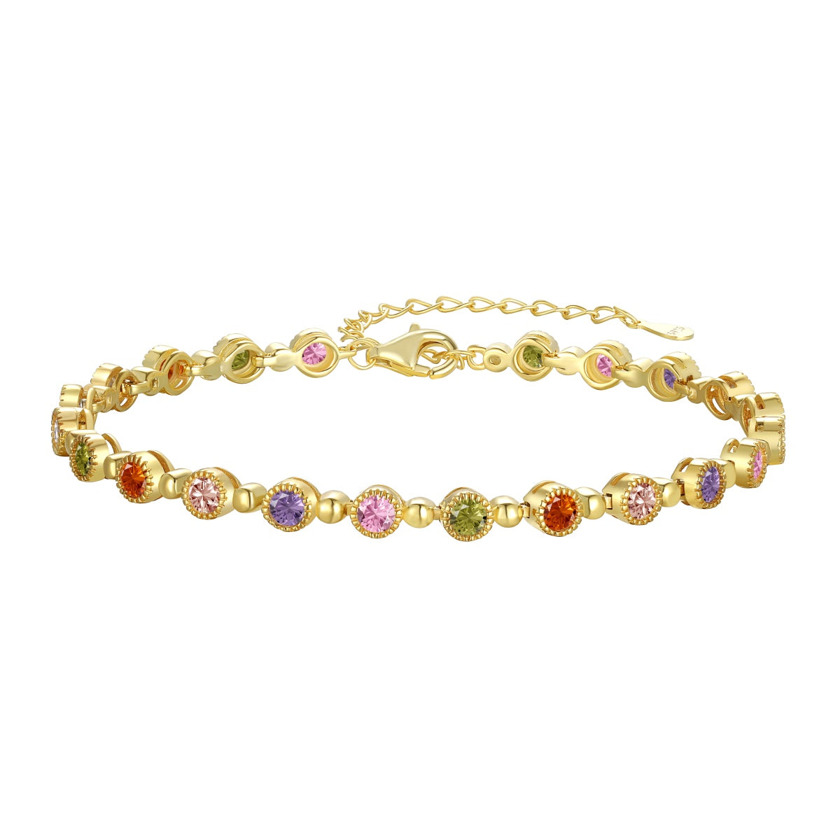 [Perla Lux]Sparkling Exquisite Round Cut Party Bracelet