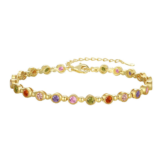 [Perla Lux]Sparkling Exquisite Round Cut Party Bracelet
