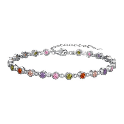 [Perla Lux]Sparkling Exquisite Round Cut Party Bracelet