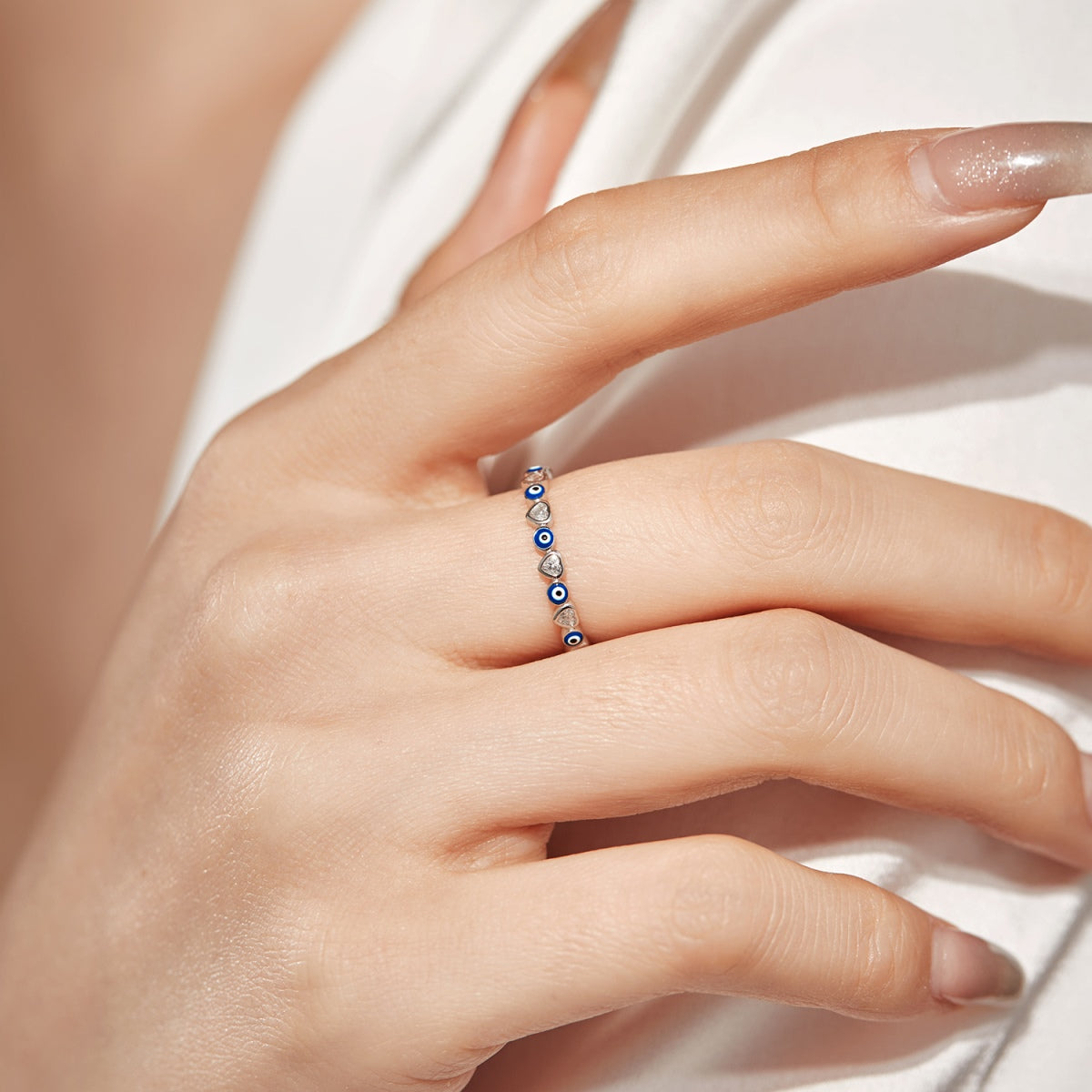 [Perla Lux]Radiant Colorful Round Shape Daily Ring