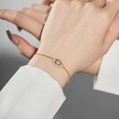 [Perla Lux]Dazzling Eye Shape Necklace