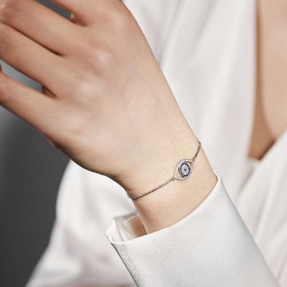 [Perla Lux]Dazzling Eye Shape Necklace