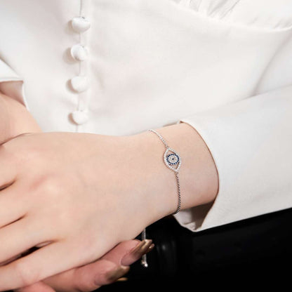 [Perla Lux]Dazzling Eye Shape Necklace