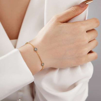 [Perla Lux]Delicate Round Shape Pendent Necklace