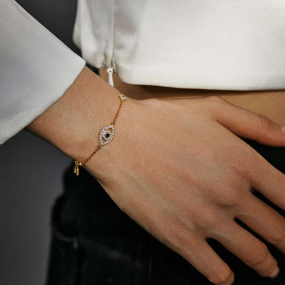 [Perla Lux]Dainty Eye Shape Necklace